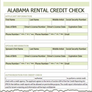 Alabama Rental Credit Check