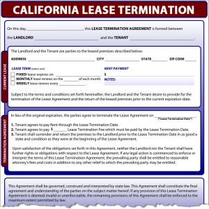 lease termination california forms