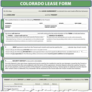 Colorado Lease Form