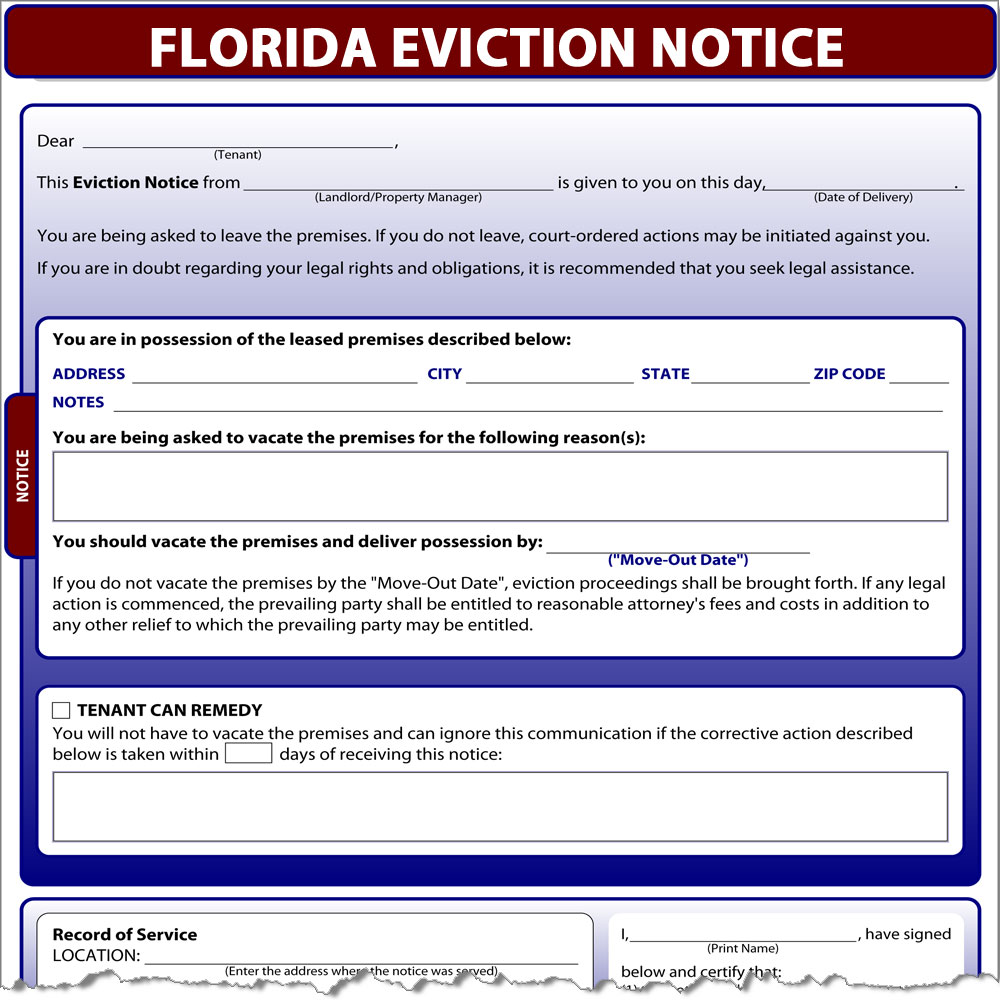 Florida Eviction Notice Form