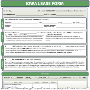 Iowa Lease Form