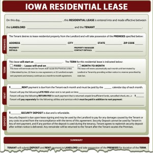 Iowa Residential Lease