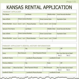 Kansas Rental Application Form