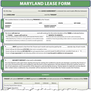 Maryland Lease Form