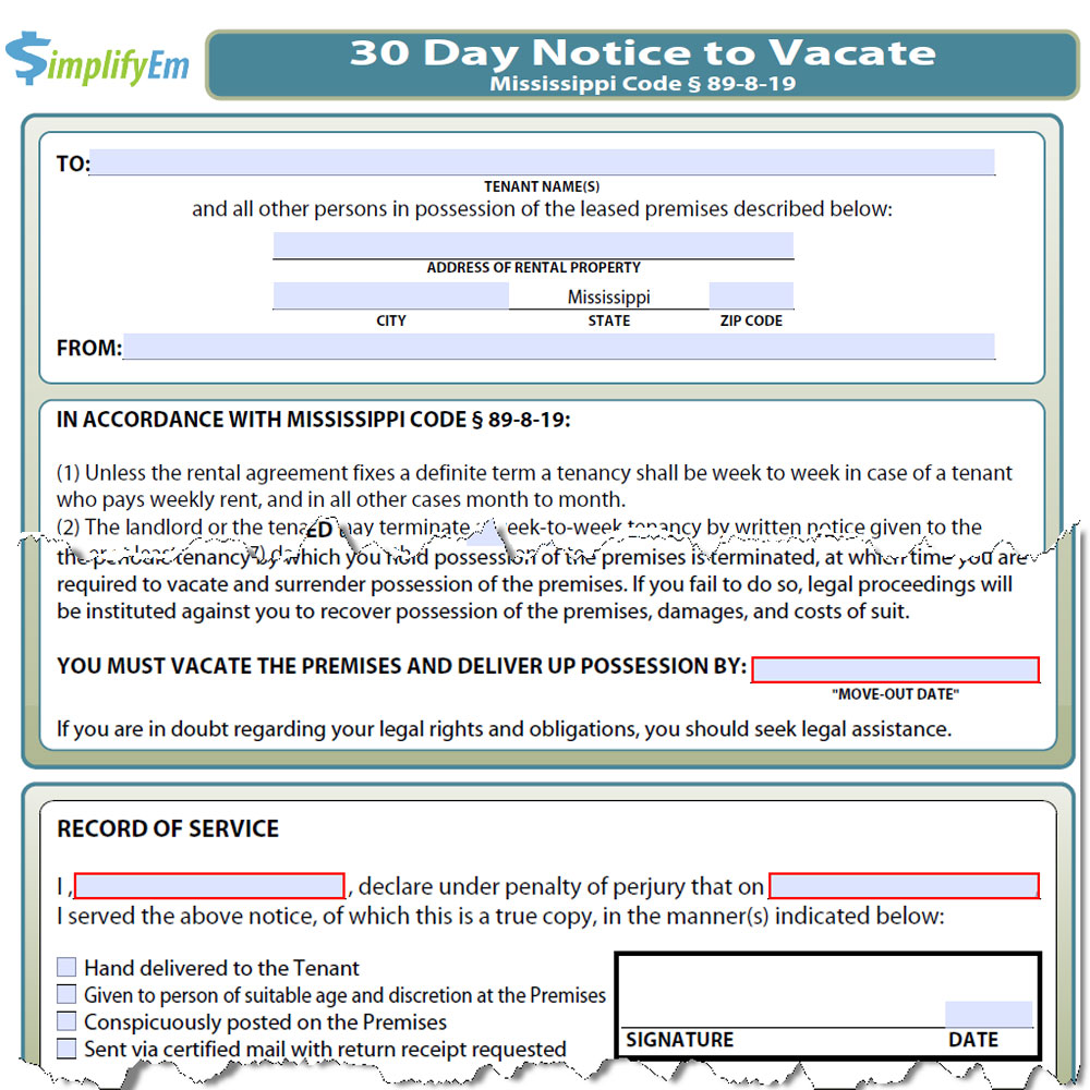 30 Day Notice From Tenant To Landlord Letter from www.simplifyem.com