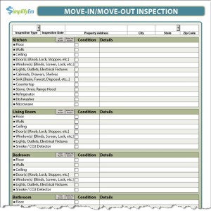 Move-In / Move-Out Inspection Form
