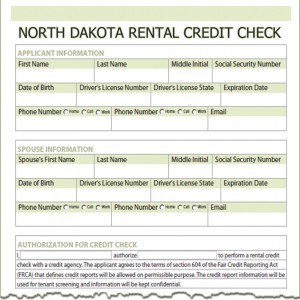 North Dakota Rental Credit Check
