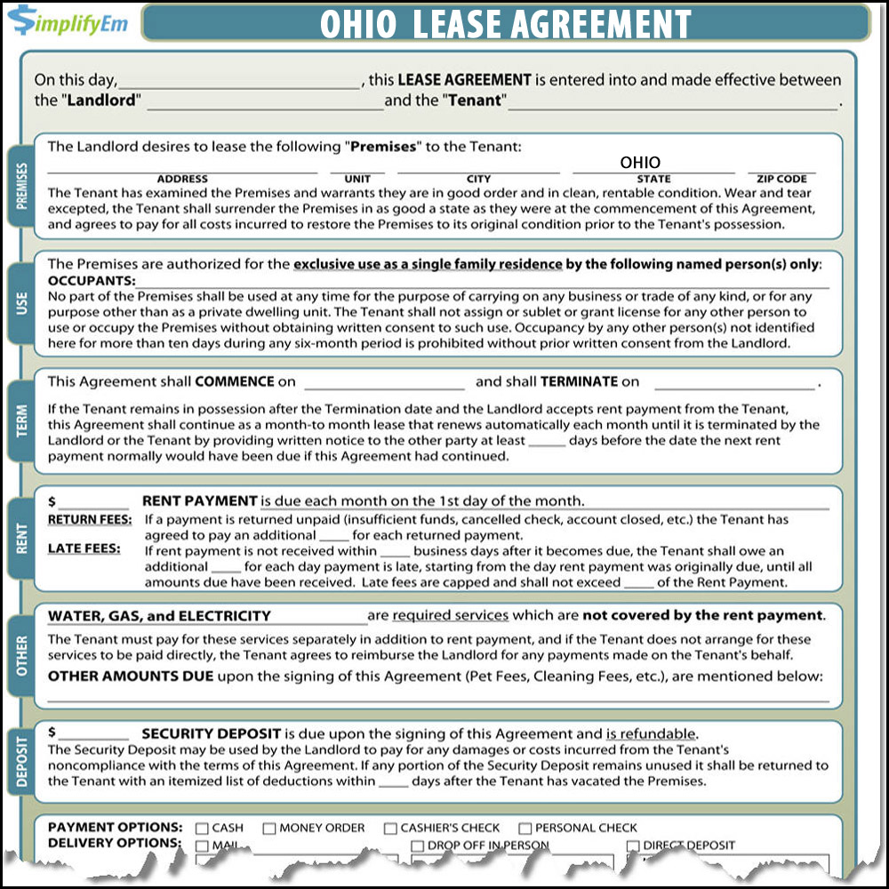 Ohio Lease Agreement