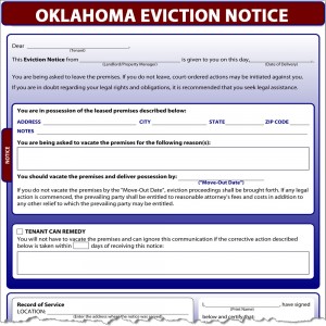 oklahoma notice eviction forms