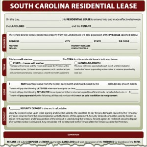 South Carolina Residential Lease