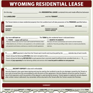 Wyoming Residential Lease