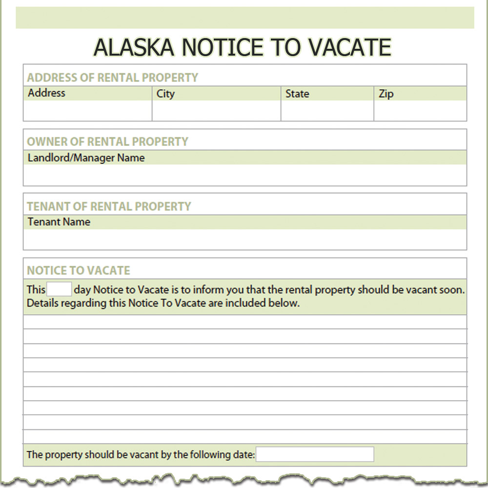 Alaska Notice to Vacate