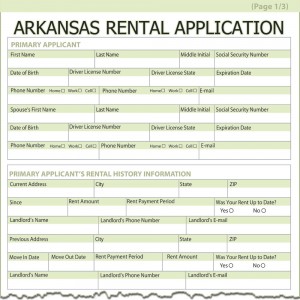 Arkansas Rental Application Form