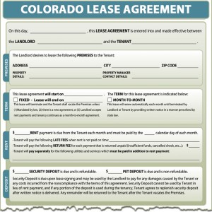 Colorado Lease Agreement Form
