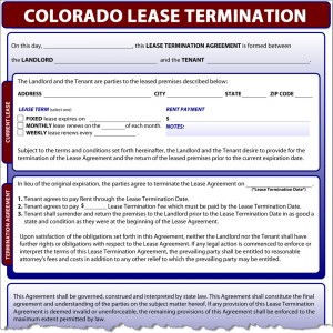 Colorado Lease Termination Form