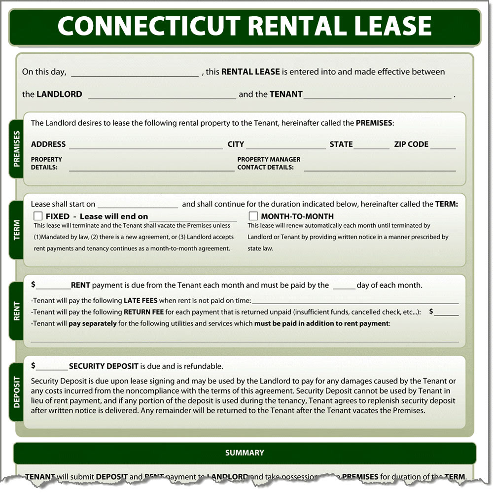 Connecticut rental Lease Form