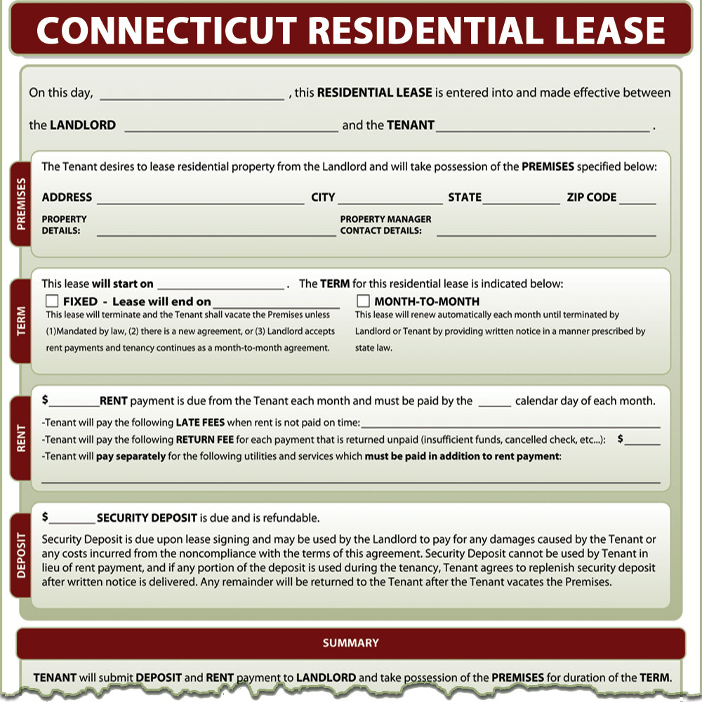 Connecticut Residential Lease Form