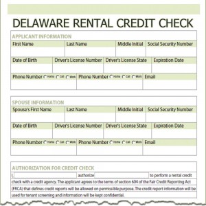 Delaware Rental Credit Check