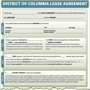 District of Columbia Lease Agreement Form