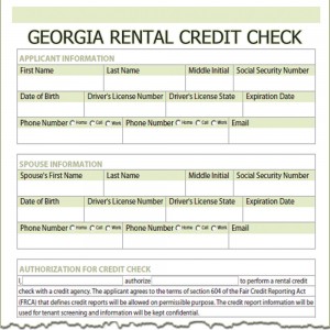 Georgia Rental Credit Check