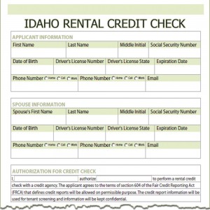 Idaho Rental Credit Check