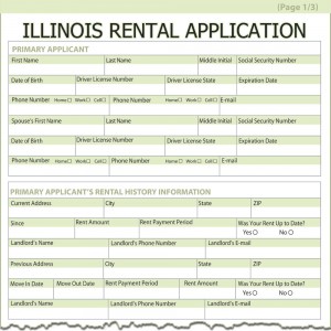 Illinois Rental Application Form