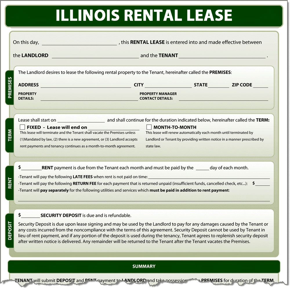Illinois rental Lease Form