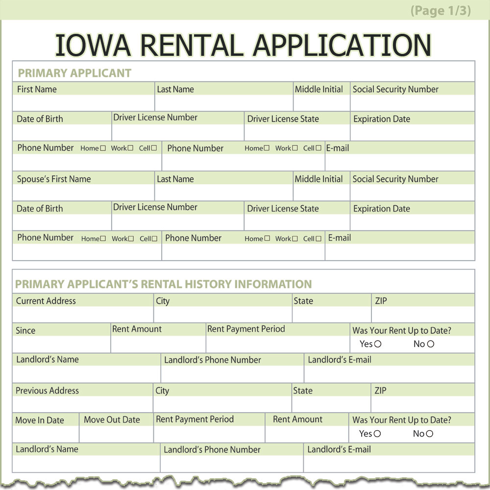 Iowa Rental Application
