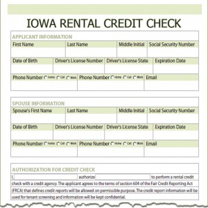 Iowa Rental Credit Check