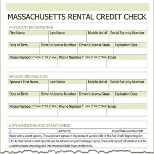 Massachusetts Rental Credit Check