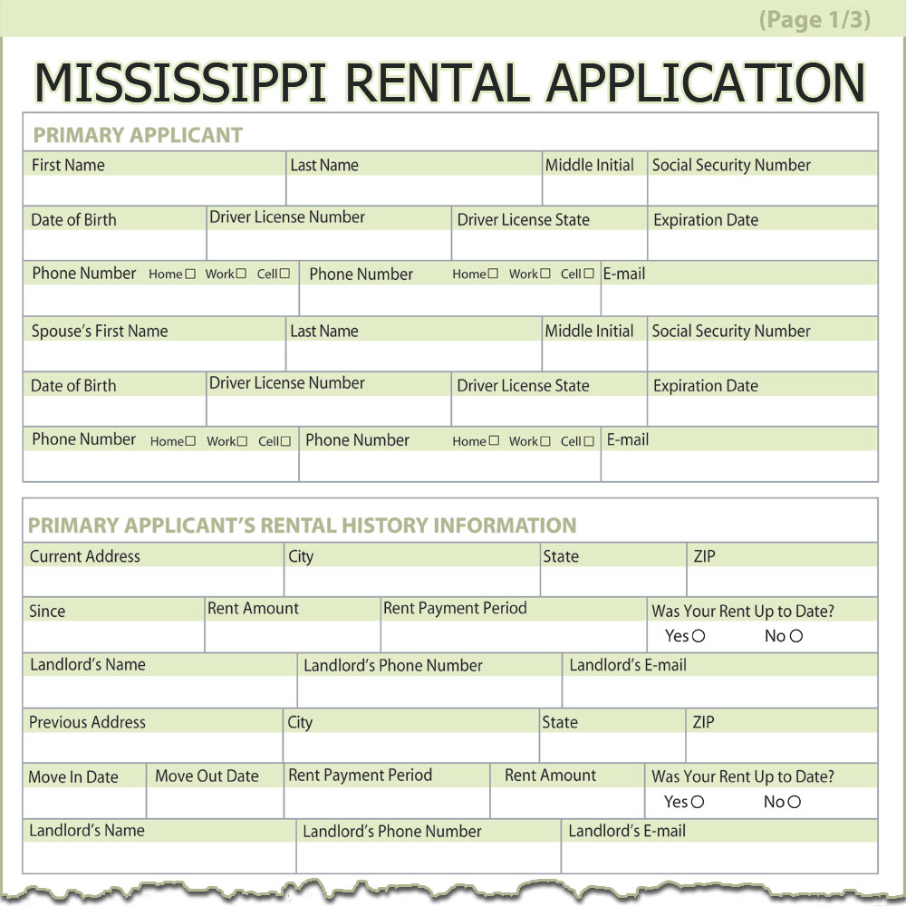 Mississippi Rental Application