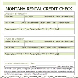 Montana Rental Credit Check