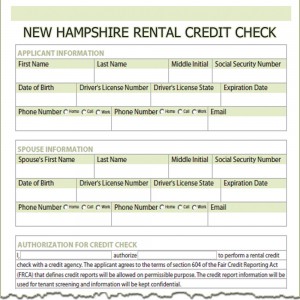 New Hampshire Rental Credit Check