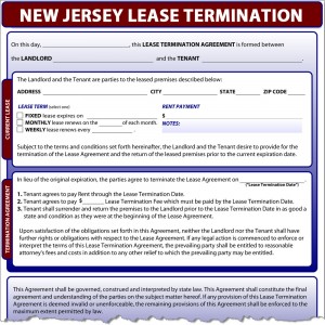 New Jersey Lease Termination Form