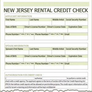 New Jersey Rental Credit Check