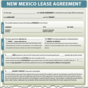 New Mexico Lease Agreement Form
