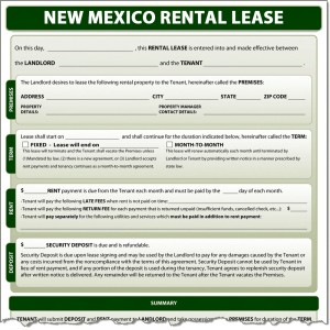 New Mexico Rental Lease Form