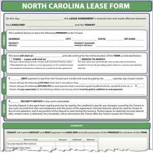 North Carolina Lease Form