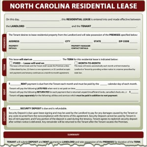 North Carolina Residential Lease