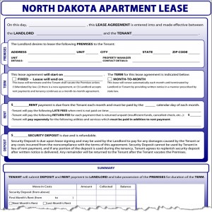 North Dakota Apartment Lease