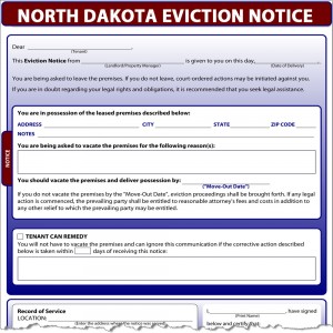North Dakota Eviction Notice