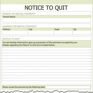 Notice to Quit