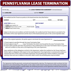 Pennsylvania Lease Termination