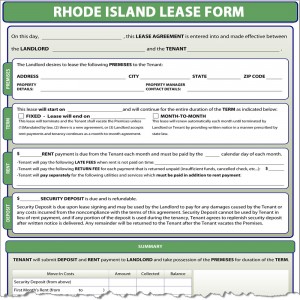 Rhode Island Lease Form
