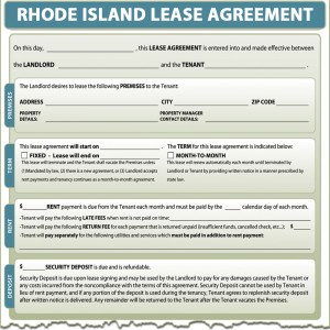 Rhode Island Lease Agreement Form