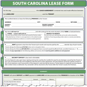 South Carolina Lease Form