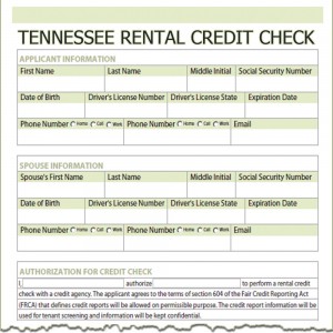 Tennessee Rental Credit Check