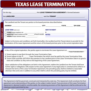 Texas Lease Termination Form