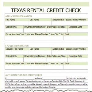 Texas Rental Credit Check
