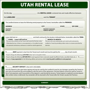 Utah Rental Lease Form